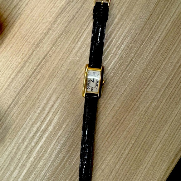 Cartier Gold Tank Americaine 100% genuine small womens watch. Used refurbished - Picture 1 of 12